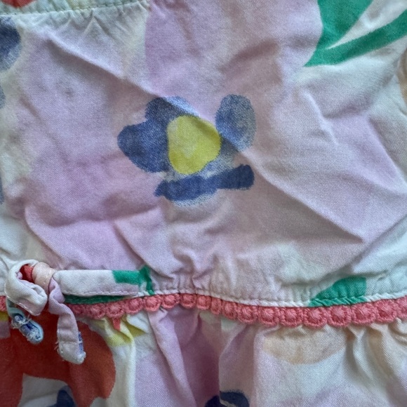 Carter's 4T Girls Multicolor Floral Short Sleeve Shirt Blouse Top - Picture 2 of 8